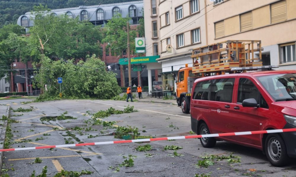 Violents orages sur le pied du Jura, une personne blessée à Bienne