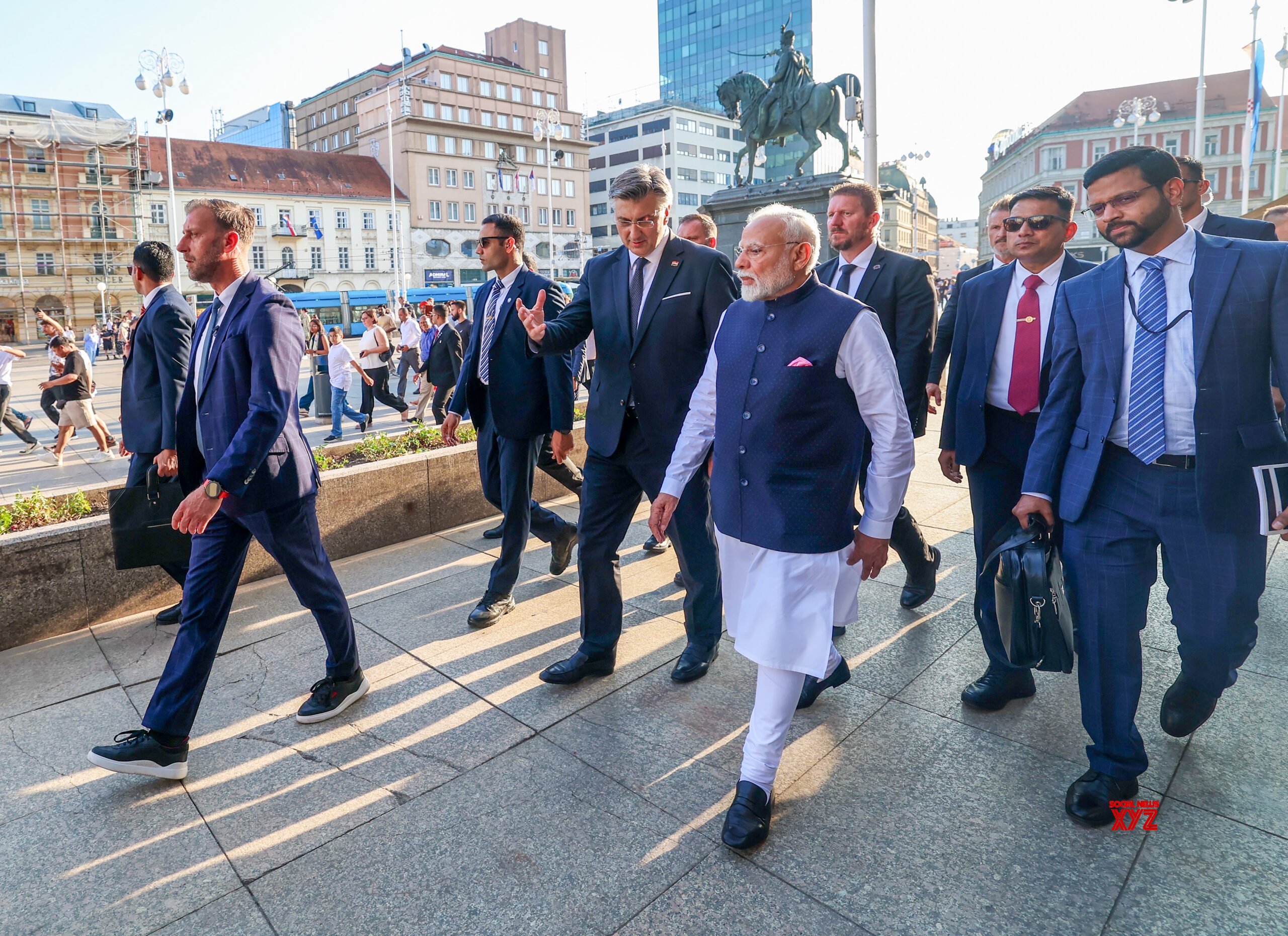 PM Modi visits Zagreb’s historic centre in Croatia #Gallery