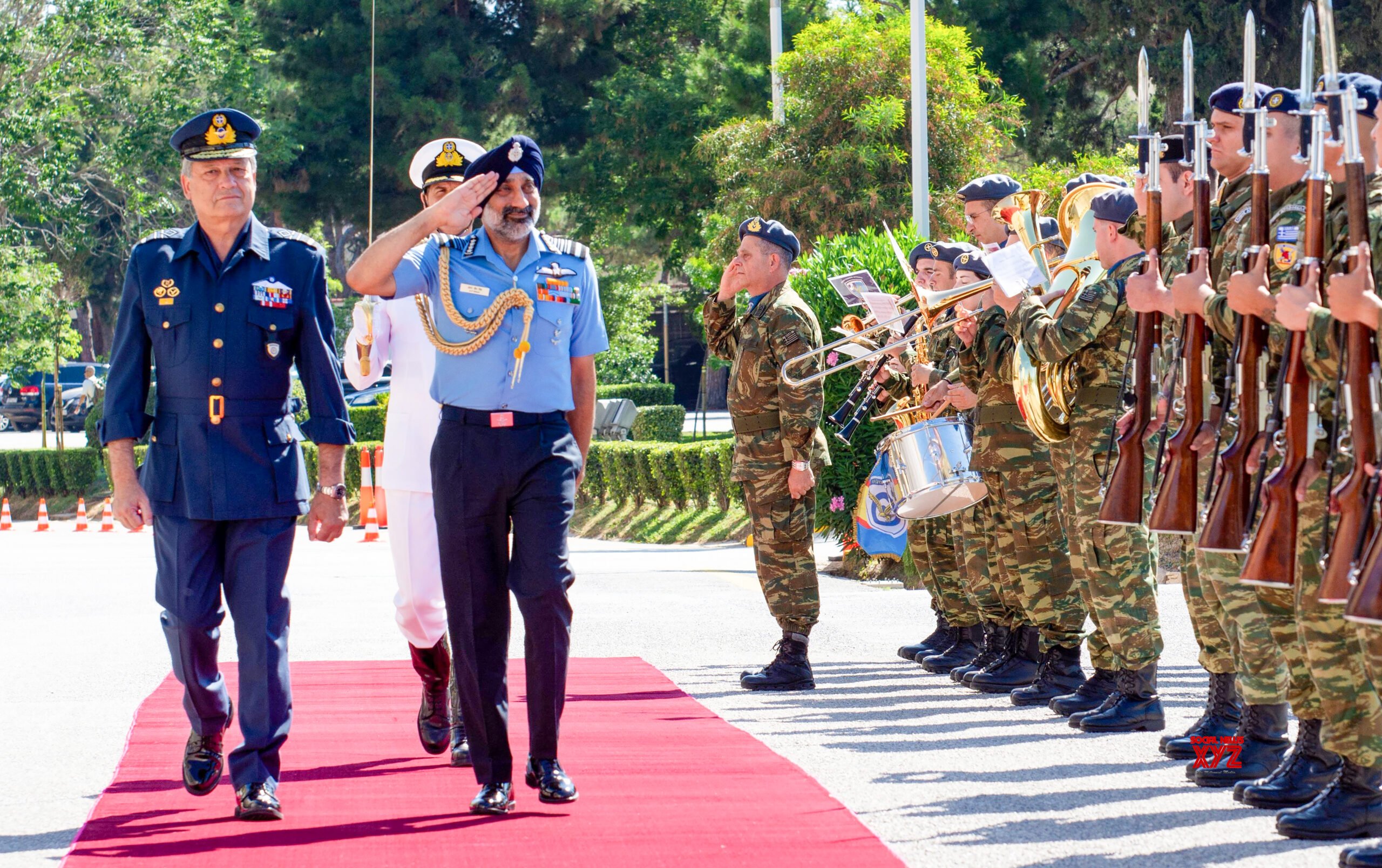 Greece: IAF Chief AP Singh Receives Guard of Honour During Greece Visit #Gallery