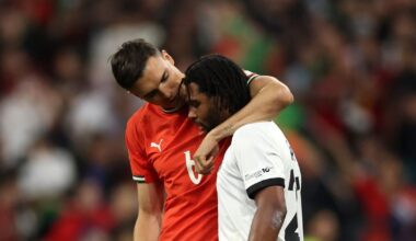 João Palhinha comforts Bayern Munich teammates after Germany vs. Portugal
