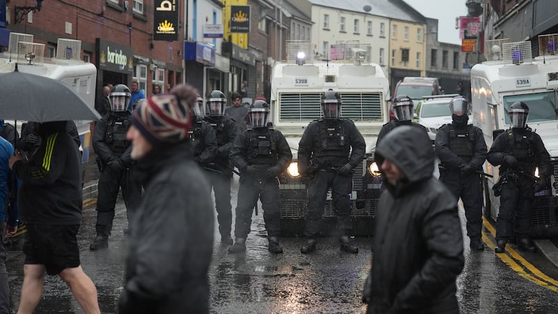 Protests in Portadown and Ballymena as police hit with masonry during another night of violence