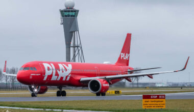 A PLAY Airlines Airbus on the taxiway