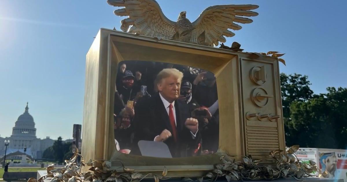 White House Absolutely Fuming Over Sculpture Showing Trump Dancing With Epstein