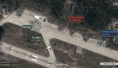 New satellite imagery of the results of operation "spiderweb"