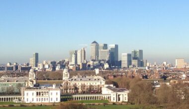 Year after year, Canary Wharf from Greenwich Park