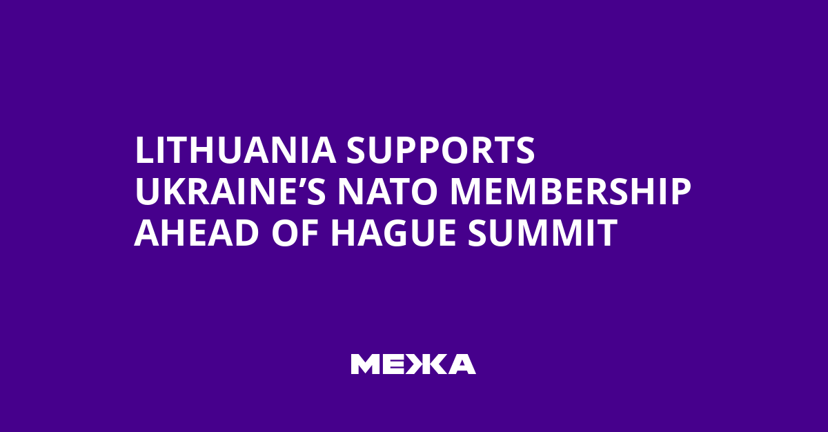 Lithuania Supports Ukraine’s NATO Membership Ahead of Hague Summit