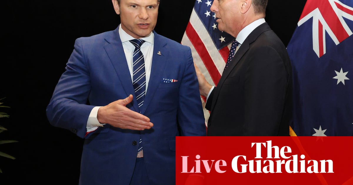 Australia news live: Hegseth asks Marles to lift defence spending to 3.5% of GDP; house prices jump after rate cuts | Australian politics