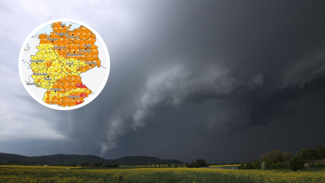 Wetter-Warnung: Starke Winde über ganz Deutschland – schwere Gewitter und Hagel in Teilen von Bayern.