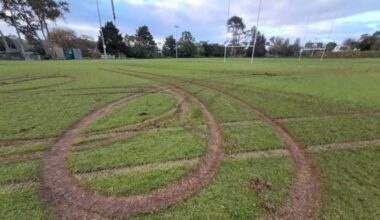 Kumeū Rugby Club fields torn up by 19-year-old’s joy ride in new car