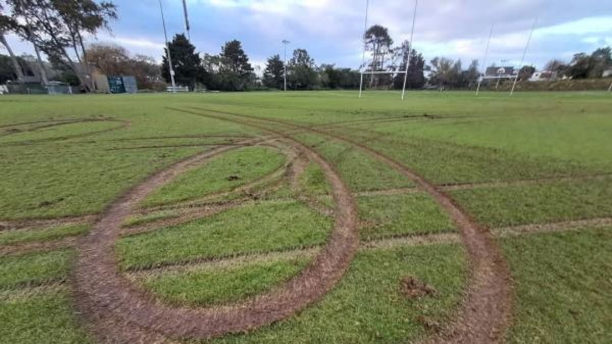 Kumeū Rugby Club fields torn up by 19-year-old’s joy ride in new car