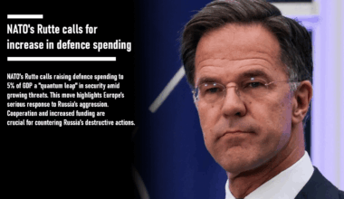 NATO Secretary General Mark Rutte has described the proposed increase in defense spending to 5% of GDP as a “quantum leap” in European security strategy. This bold initiative reflects a decisive and urgent response to escalating threats, particularly stemming from Russia’s ongoing aggression.