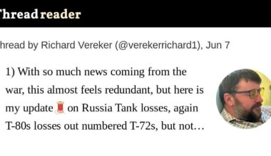 With so much news coming from the war, this almost feels redundant, but here is my update🧵on Russia Tank losses, again T-80s losses out numbered T-72s, but not by as much as the last few months, T-90 losses are stedy, but T-62 Losses are down.