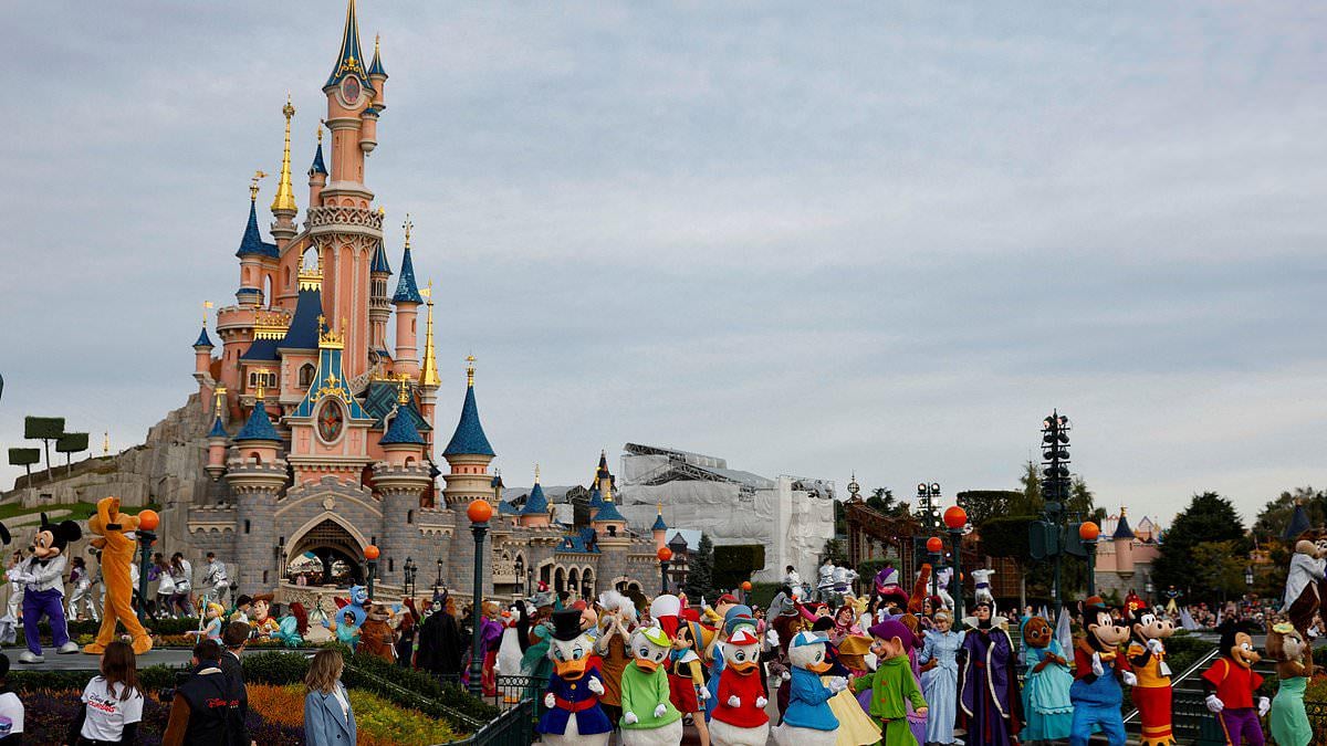 British man, 22, arrested at Disneyland Paris as he 'tried to marry a nine-year-old Ukrainian girl with 4in heels taped to her feet' for social media
