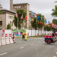 Die Johan de Wittlaan führt mitten durch die internationale Zone in Den Haag. Hier findet vom 24. bis zum 26. Juni der Nato-Gipfel statt.