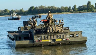 Die Querung des Rheins hat begonnen