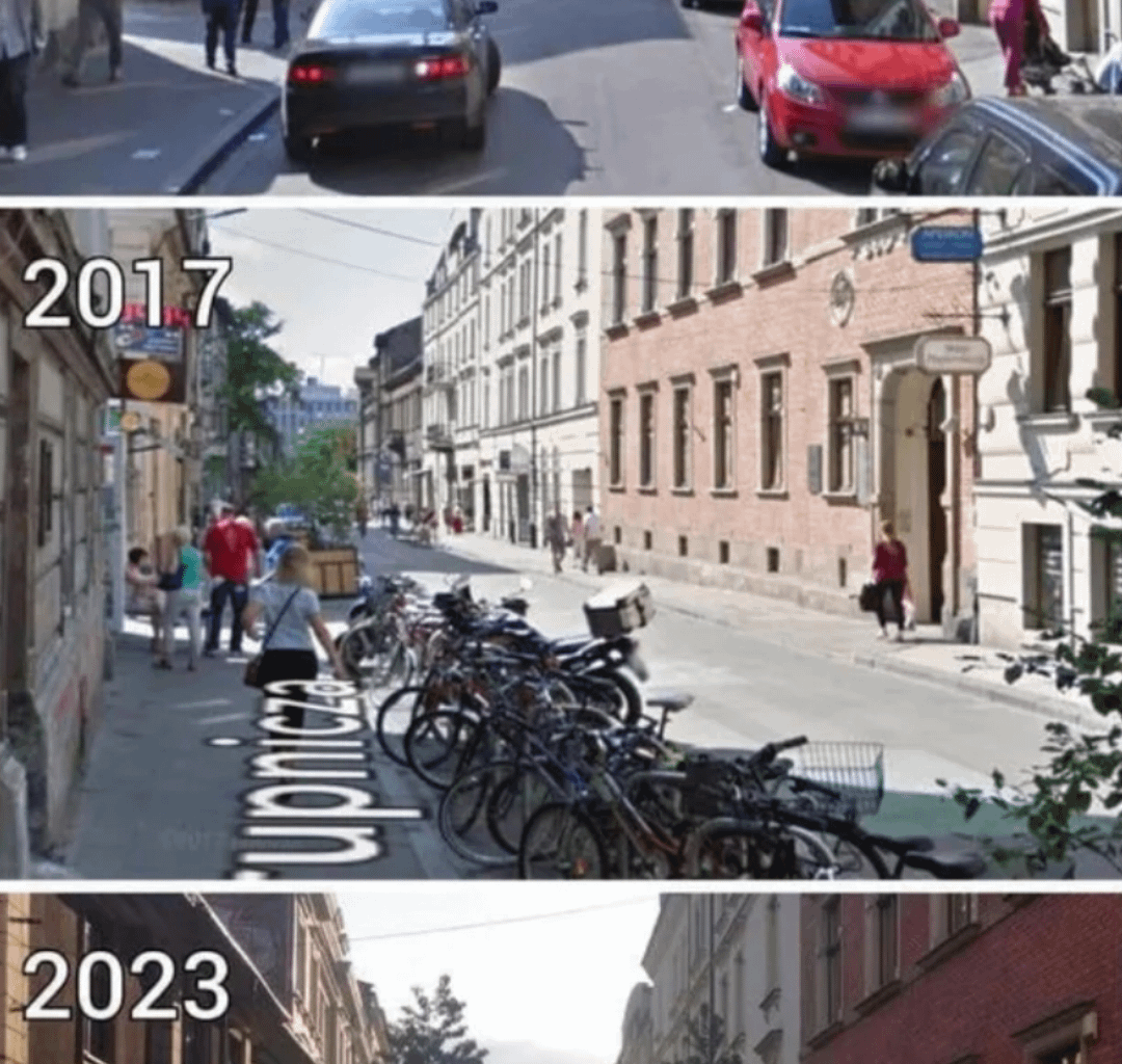 Evulotion of Krakow Street, Poland