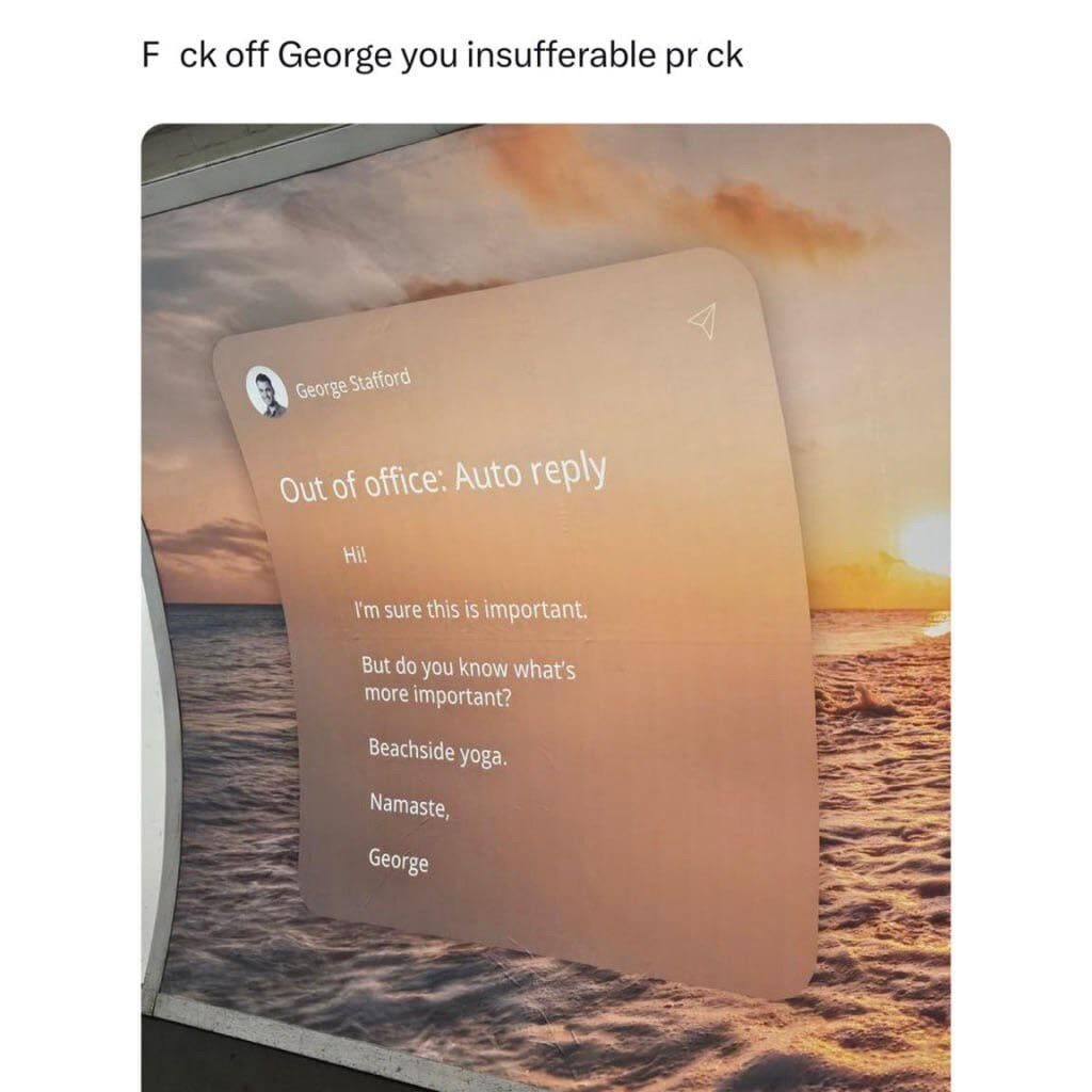 No one’s like a show off George