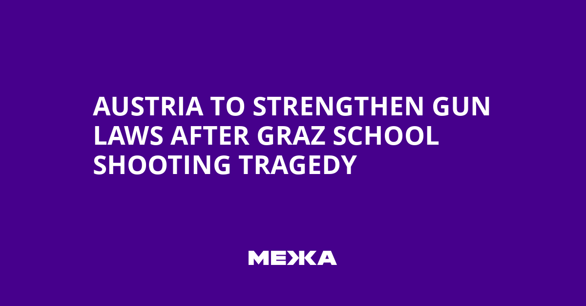 Austria to Strengthen Gun Laws After Graz School Shooting Tragedy