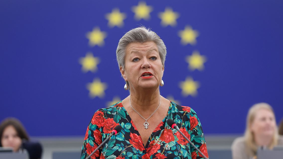 Von 2019 bis 2024 war Ylva Johansson EU-Kommissarin für Inneres.