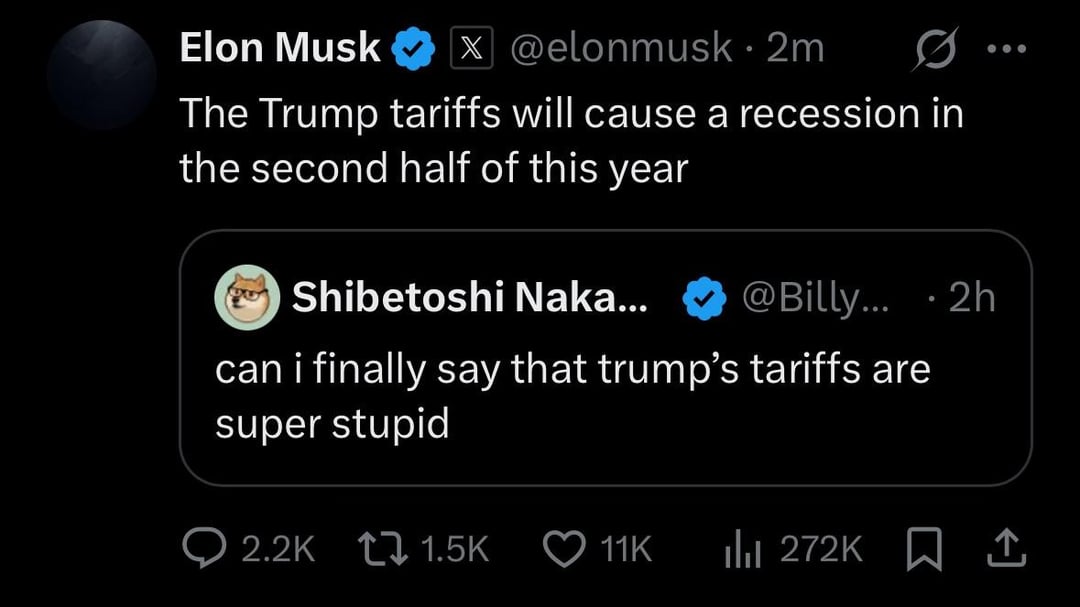 A lot of Elon's statements about Trump