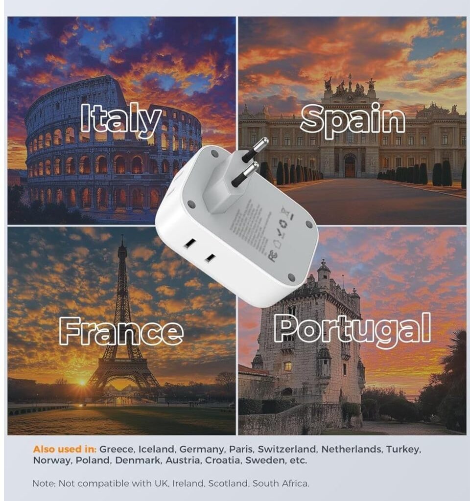 Travel adapter from US