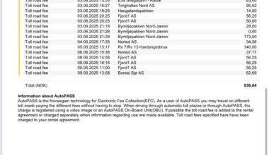 So I finally got my rental car invoice re: autopass.  Many questions