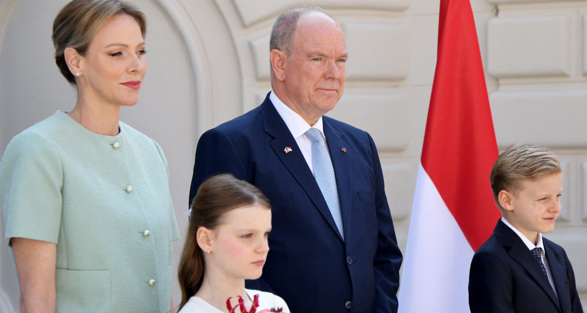 Princess Charlene and Prince Albert with their twins, Princess Gabriella and Prince Jacques