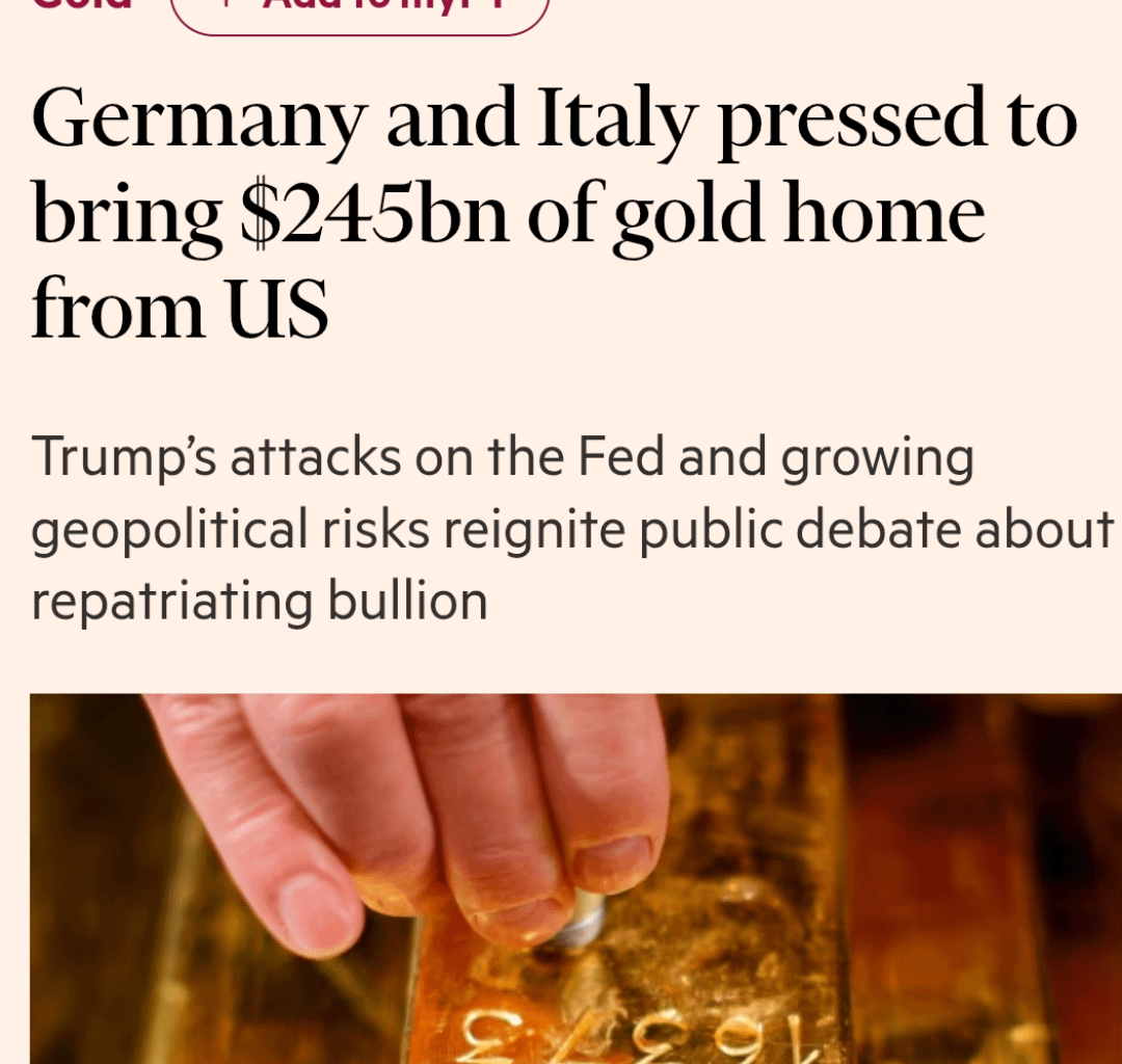 germany makes sense, but italy actually owns gold? since when? 🤨
