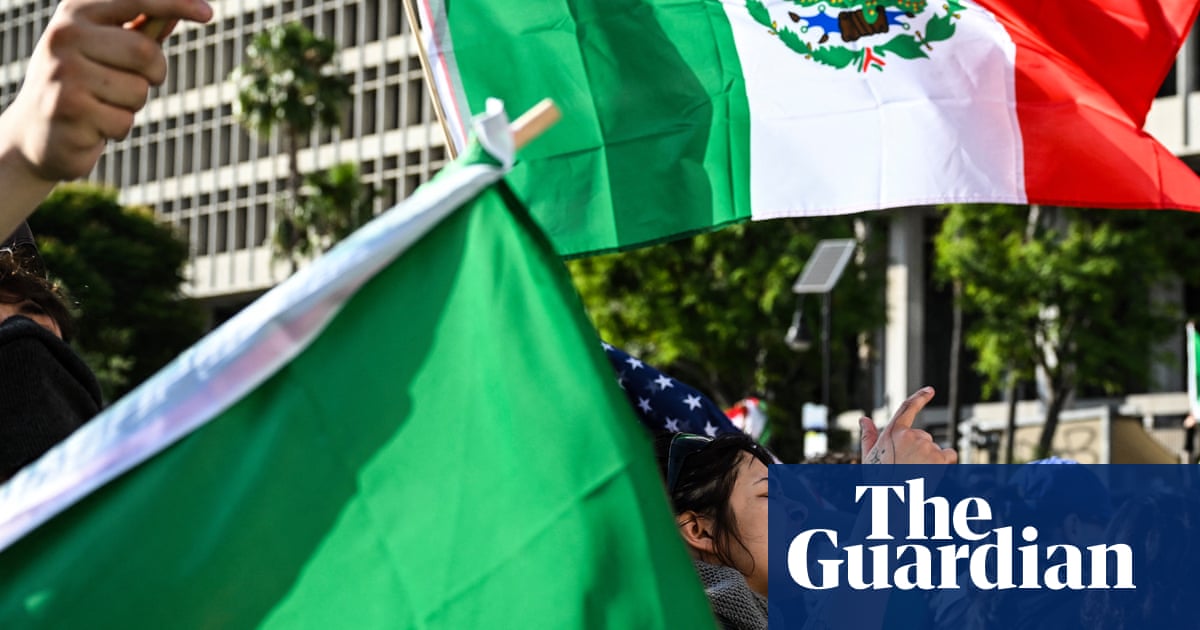 What the foreign flags at the LA protests really mean | Los Angeles Ice protests