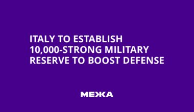 Italy to Establish 10,000-Strong Military Reserve to Boost Defense