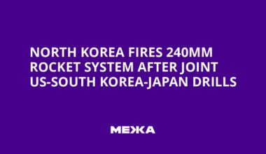 North Korea Fires 240mm Rocket System After Joint US-South Korea-Japan Drills