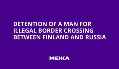 Detention of a man for illegal border crossing between Finland and Russia