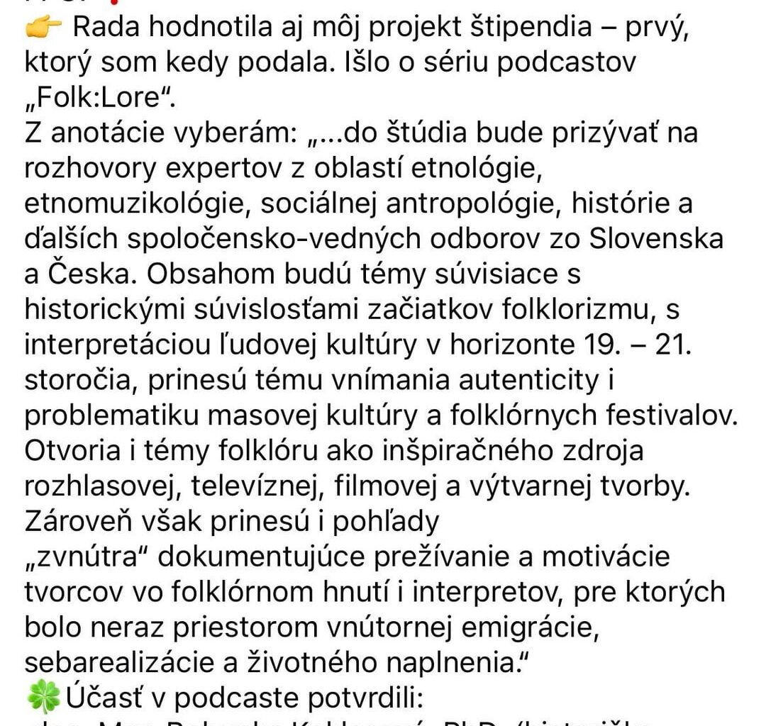 Kultúra musí byť Slovenská a žiadna iná