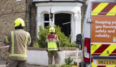 Woman found stabbed to death inside £1.4million north London house after it was destroyed in 'gas explosion'