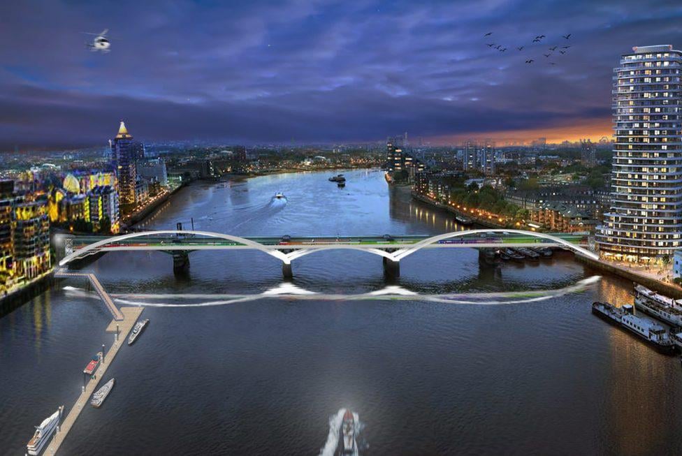 The proposed Diamond Jubilee bridge