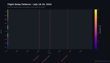 [OC] How U.S. flight-delay patterns evolved before and during the July 19 2024 CrowdStrike IT outage
