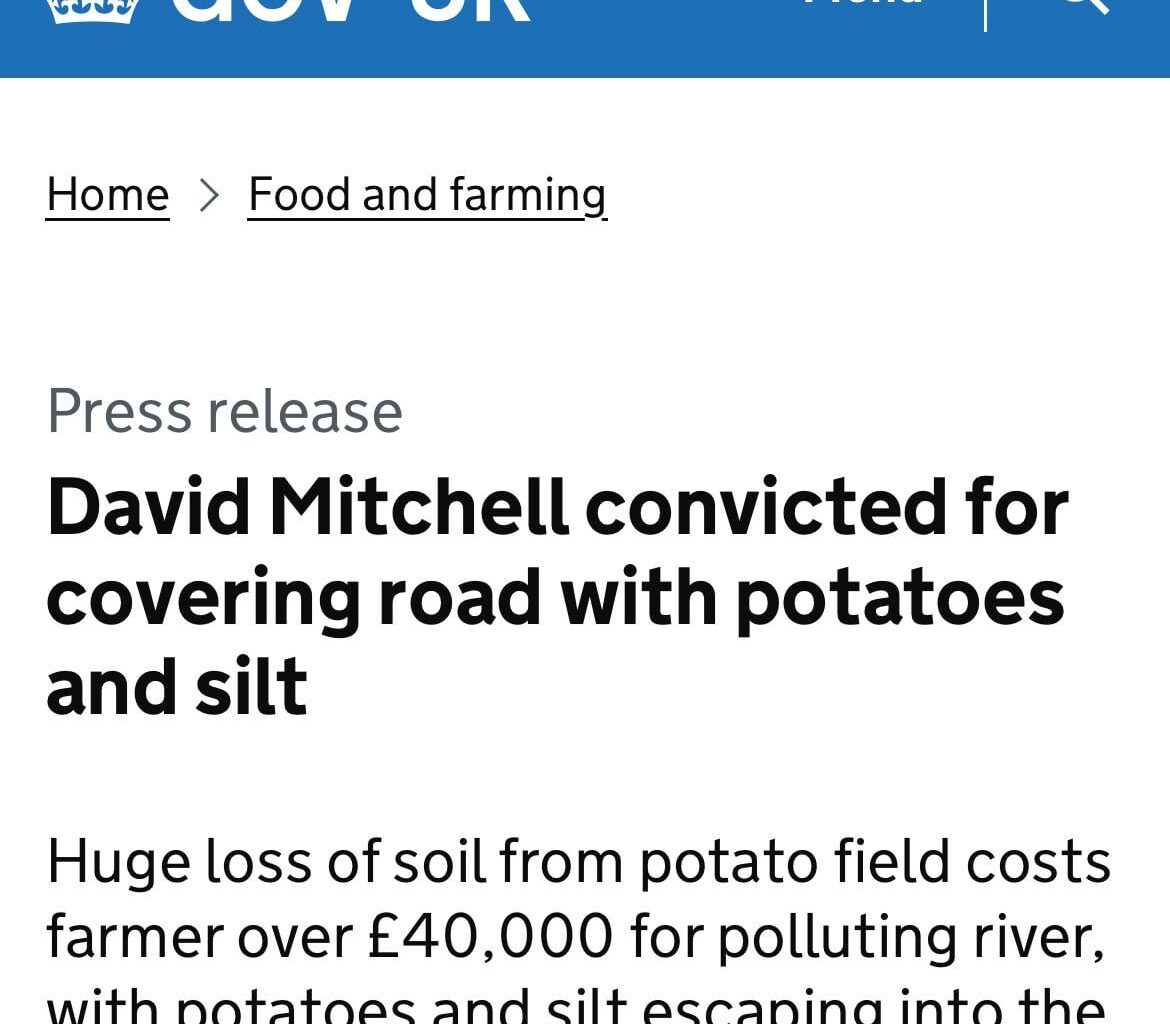 David Mitchell has lost the (potato) plot…