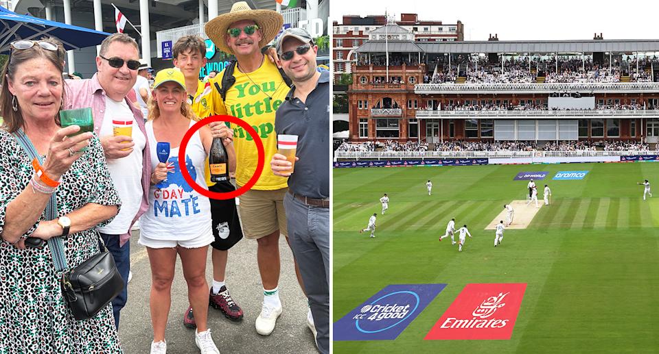 Louise Head, pictured here with family at friends at Lord's.