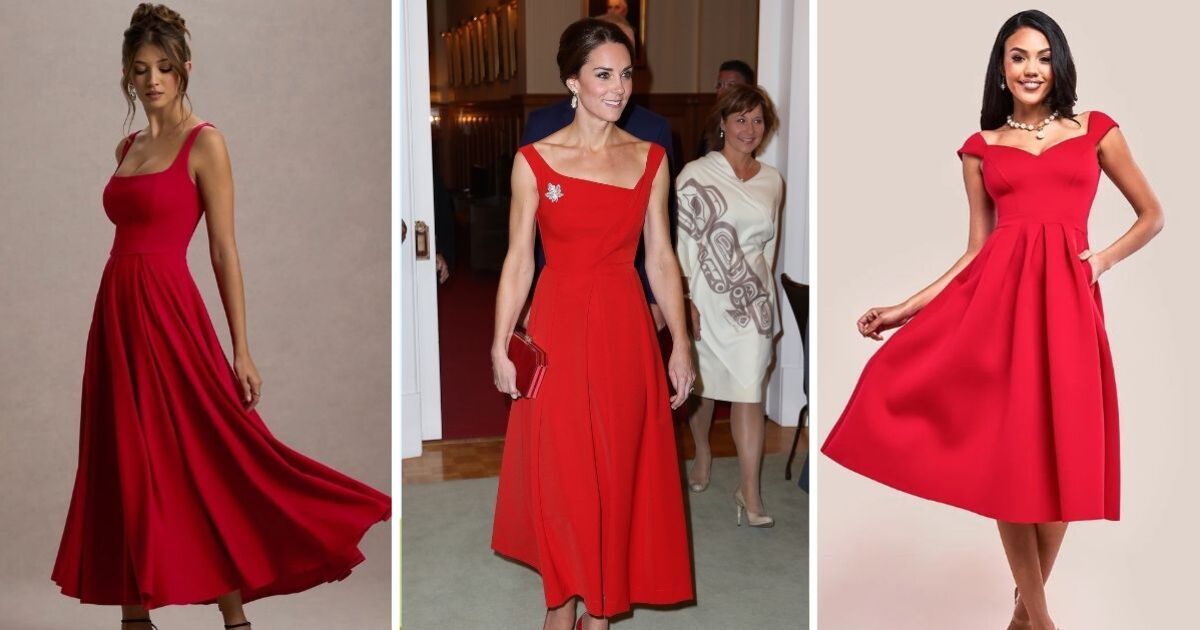 Channel Princess Kate with red high street dresses | Royal | News