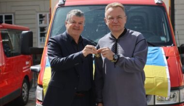 Lviv welcomes humanitarian convoy from Belgium’s Mechelen