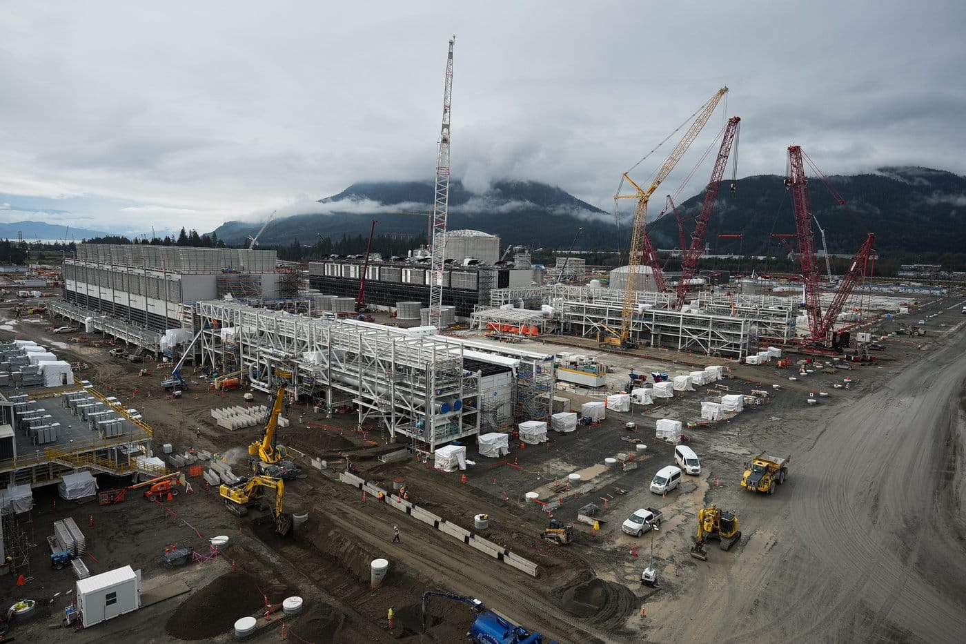 The LNG Canada project in Kitimat, being constructed on September 28th, 2022. (THE CANADIAN PRESS/Darryl Dyck)