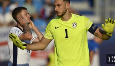Slovenci na tekmi brez golov proti Angležem do velike točke