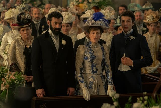 Karolina Wojtasik/HBO Merritt Wever, Morgan Spector, Carrie Coon, and Harry Richardson on 'The Gilded Age'