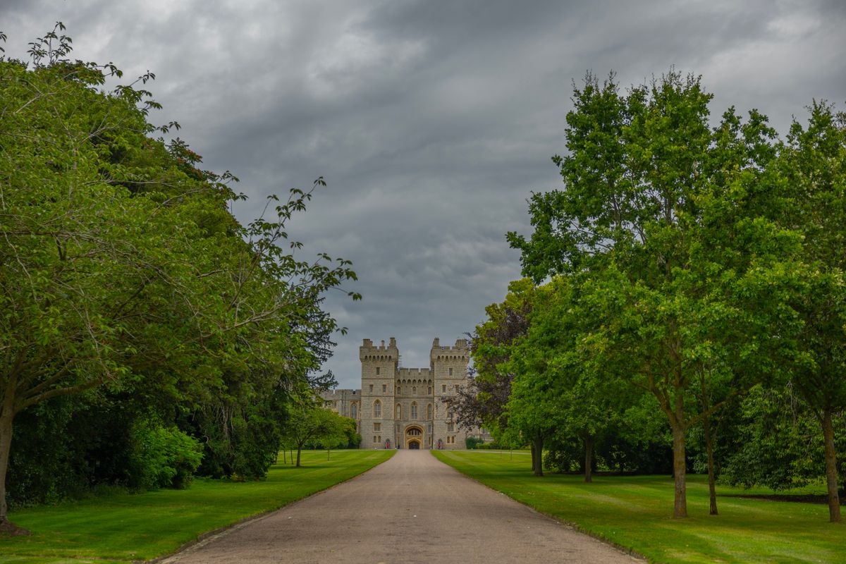 LONDON, UNITED KINGDOM - JULY 21: A view of Windsor Castel from the long walk at Windsor, on July 21, 2023, in London, United Kingdom. (Photo by Steve Christo - Corbis/Corbis via Getty Images)