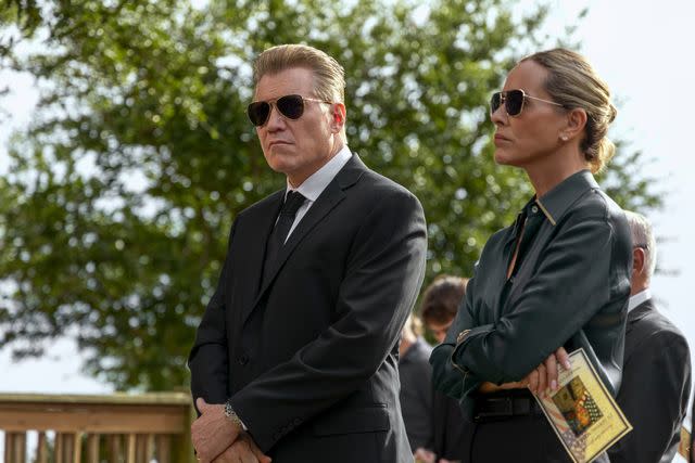 Dana Hawley/Netflix Holt McCallany and Maria Bello on 'The Waterfront'