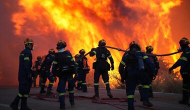 Greece arrests woman for fuelling fire with cigarette