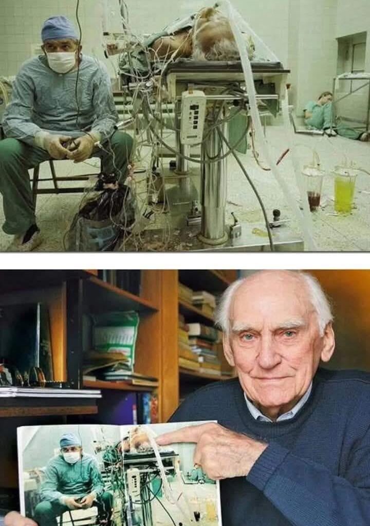 In 1987, in Poland, Dr. Zbigniew Religa made medical history by performing a 23-hour heart transplant. His assistant sleeps in the background, completely exhausted. That patient, Tadeusz Żytkiewicz, lived another 30 years—outliving the very doctor who saved him.