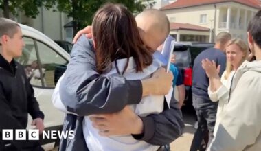 Belarus opposition leader's husband Sergei Tikhanovsky freed from prison