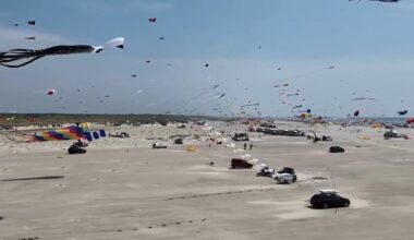Kites from around the globe soar over Denmark’s Fanø Island in world’s largest gathering