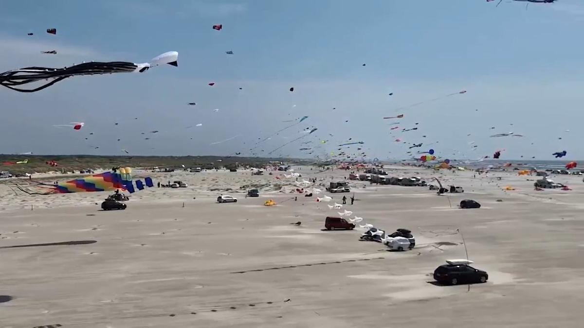 Kites from around the globe soar over Denmark’s Fanø Island in world’s largest gathering